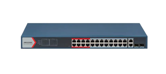 DS-3E1326P-EI 24 port Unmanaged Fast Ethernet POE+ Switch HIKVISION