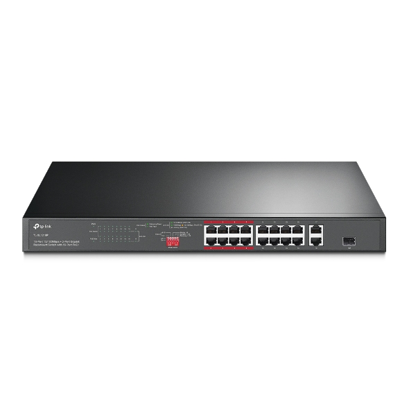 Tp-link TL-SL1218P UN 16-Port 10/100Mbps+2-Port Gigabit Rackmount Switch with 16-Port PoE+