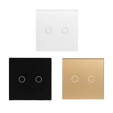 2-Gang Smart Wi-Fi Light Switch WS-EU2 (White/Black/Gold)