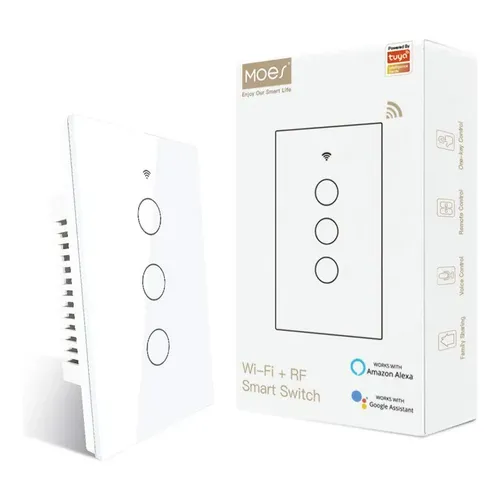 Ağıllı Ev üçün 3-lü Smart İşıq Düyməsi (WS-EU3 Modeli) – Wi-Fi Dəstəkli