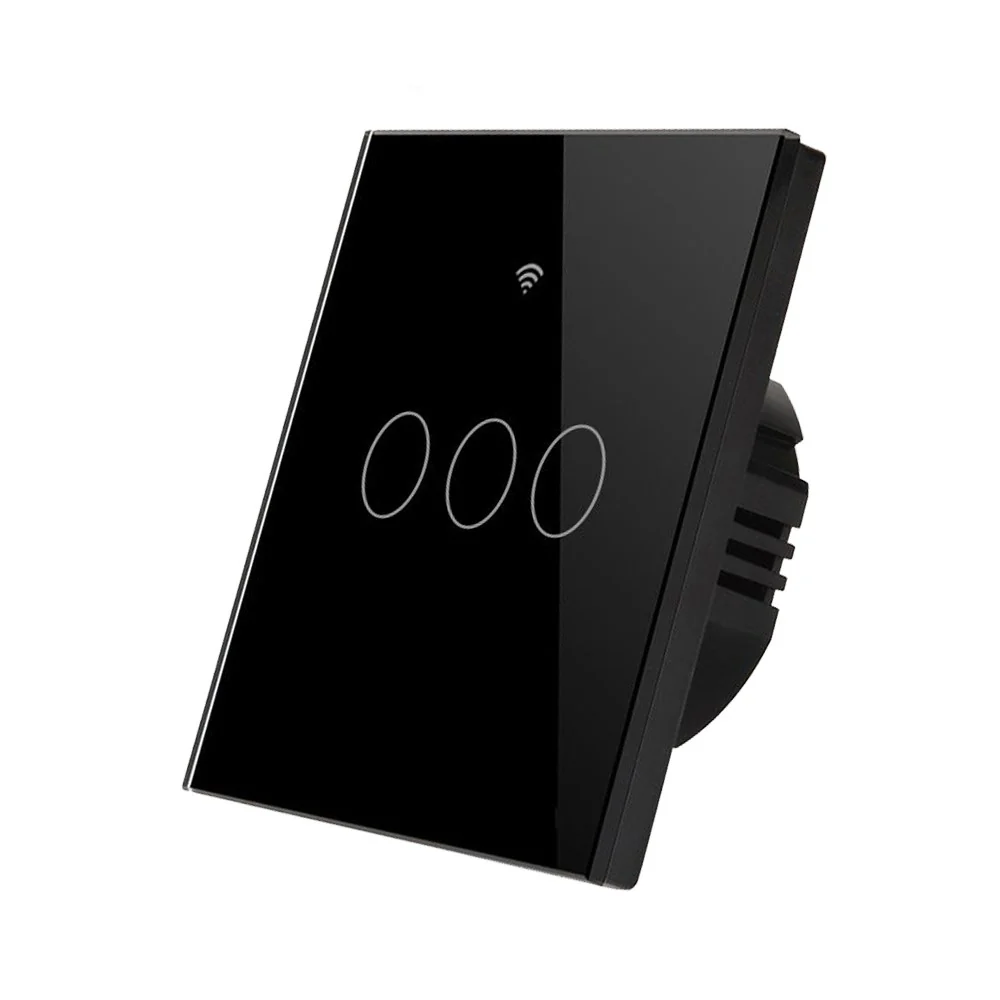 3-Gang Matter Smart Wi-Fi Light Switch WS-EUB (White/Black)