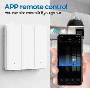 3-lü Smart Wi-Fi İşıq Düyməsi WRS-B-EU3-GY-MS (Ağ/Boz)