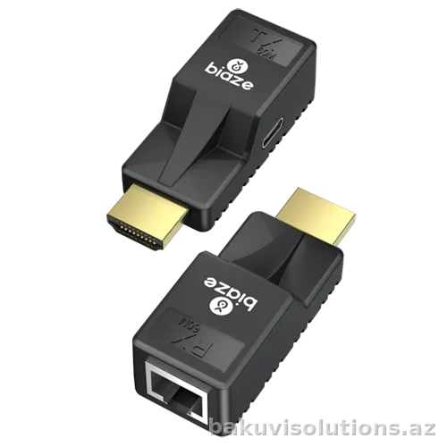 HQ47 — HDMI Uzadıcı (Extender) Cat5e/6 kabel ilə - 30 Metr