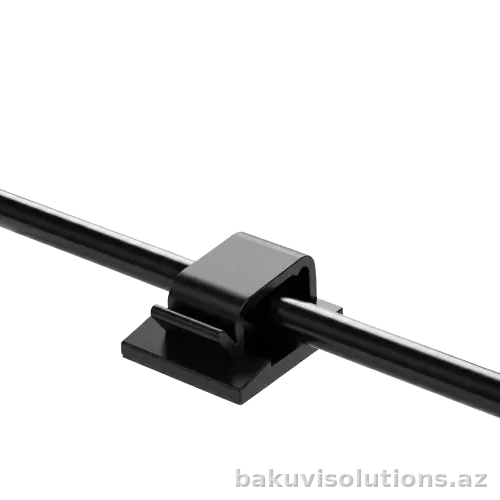 LX17 — Özüyapışan Kabel Saxlayıcı Klips (19x19 mm) - 60 Ədəd