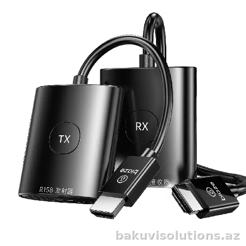 R158 — Simsiz HDMI Ötürücü və Qəbuledici Dəsti - 30 Metr