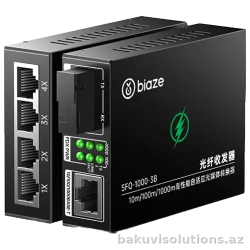 SFQ-1000-3AB1/4 - Gigabit Fiber Transceiver 1 Fiber 4 Points SC Interface Pair