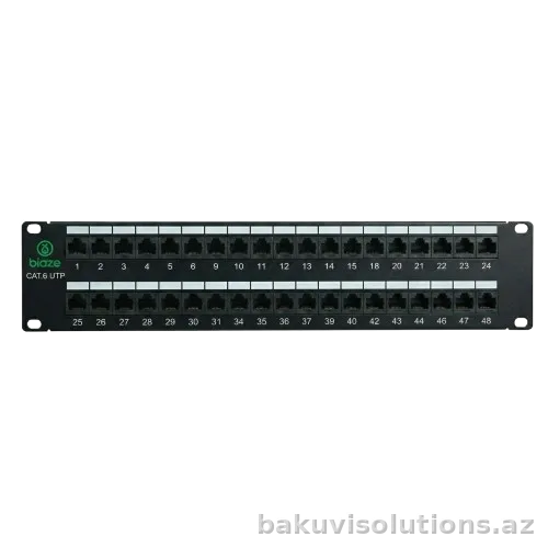 TT102 — 48 Portlu Cat6 UTP Patch Panel (19 düym)