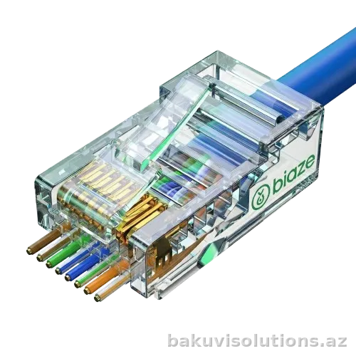 TT36 — Cat6 RJ45 Pass-Through Şəbəkə Konnektoru (Açıq uclu)