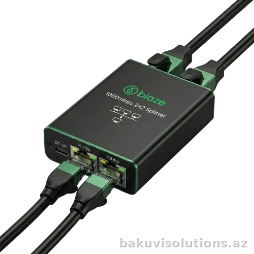 TT79 — Gigabit Ethernet Splitter Cütü (1 Kabel üzərindən 2 Xətt)