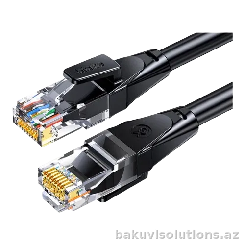 WX8 — Cat6 UTP Şəbəkə Kabeli (PatchCord), Qara