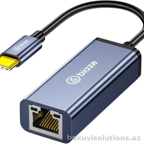 ZH169 — USB + Type-C-dən Gigabit Ethernet-ə (RJ45) Şəbəkə Adapteri